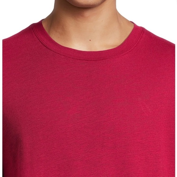 Hanes Men’s Slub Jersey Top and Ultra Soft Flannel Sleep Pants Set, 2-Piece - Picture 4 of 5